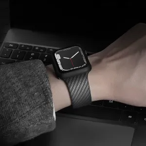 Innocent Carbon Style Silicone Apple Watch 44/45/46/49mm Band