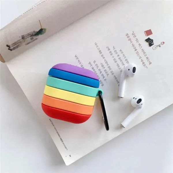 Innocent AirPods Silicone 3D Rainbow Stripe Case - AirPods Pro