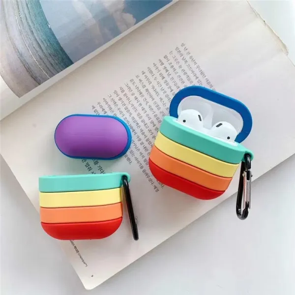 Innocent AirPods Silicone 3D Rainbow Stripe Case - AirPods Pro