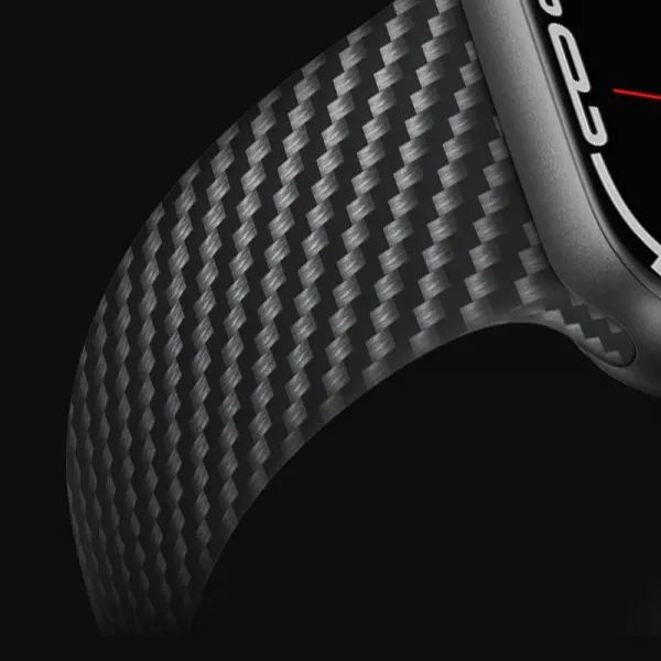 Innocent Carbon Style Silicone Apple Watch 44/45/46/49mm Band