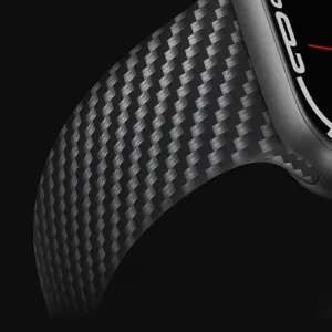 Innocent Carbon Style Silicone Apple Watch 44/45/46/49mm Band