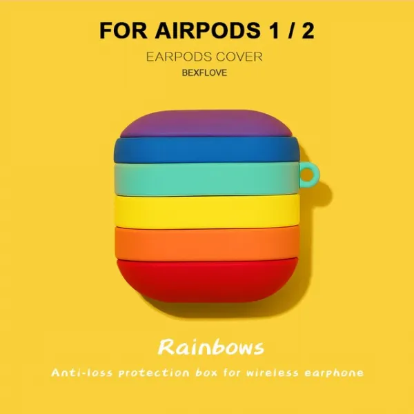 Innocent AirPods Silicone 3D Rainbow Stripe Case - AirPods Pro