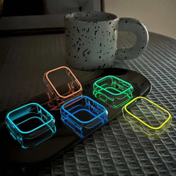 Innocent Luminous Transparent Case for Apple Watch Series 7/8 41mm - Blue