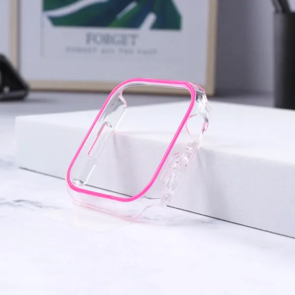 Innocent Luminous Transparent Case for Apple Watch Series 7/8 45mm - Pink