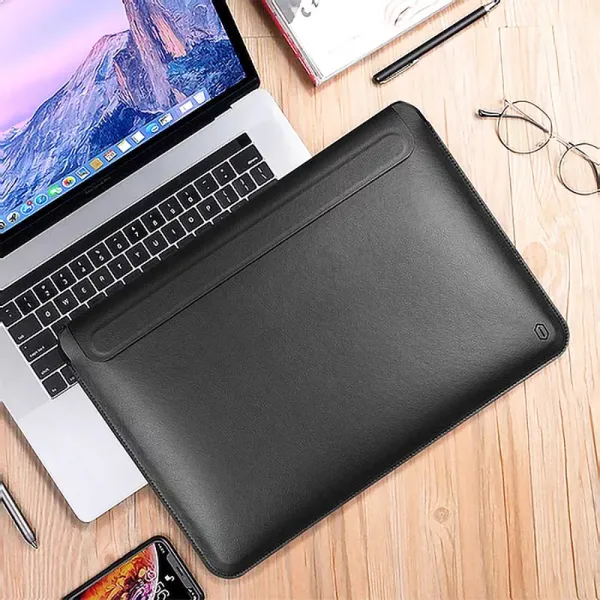 WiWU PU Leather Slim Skin Lite Sleeve for MacBook Pro 16" (2021-2024) - Black