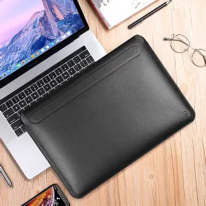 WiWU PU Leather Slim Skin Lite Sleeve for MacBook Pro 16" (2021-2024) - Black