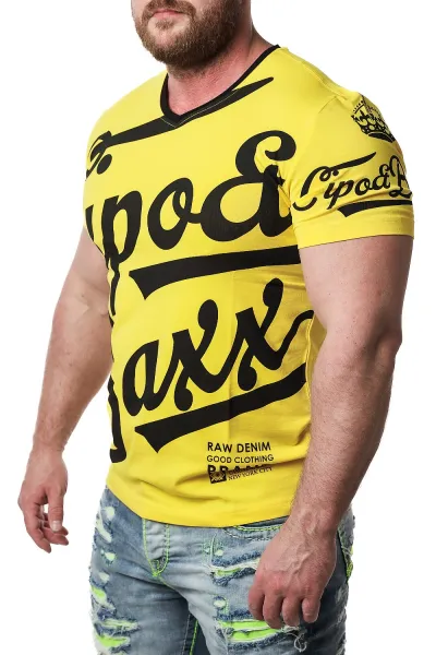 Pánske tričko CIPO & BAXX CT635 YELLOW Farba: Žltá, Konfekčná veľkosť: M