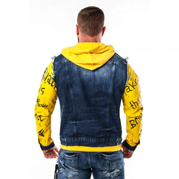 Pánska bunda CIPO & BAXX CJ242 BLUE Farba: Modrá, Konfekčná veľkosť: S