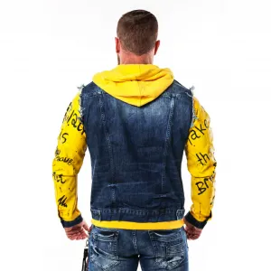 Pánska bunda CIPO & BAXX CJ242 BLUE Farba: Modrá, Konfekčná veľkosť: S