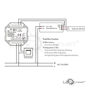 LEDprodukt LED stmievač L1 0/1-10V