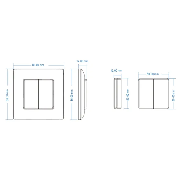 LEDprodukt LED ovládač RF12 glass