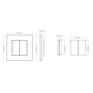 LEDprodukt LED ovládač RF12 glass