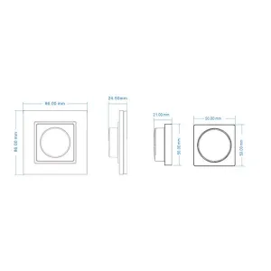 LEDprodukt LED ovládač RF12 glass otočný
