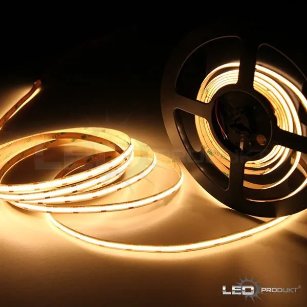 LEDprodukt 3m PROFI COB 480LED/m 10W/m IP20 12V teplá b. - KOMPLETNÁ SADA