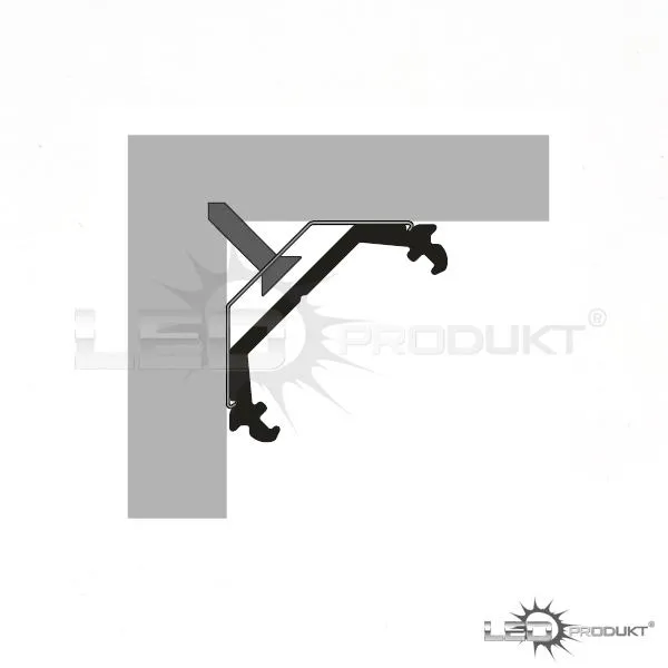 LEDprodukt Úchytka pre LED lištu R3 rohovú