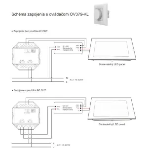 LEDprodukt LED panel 18W štvorec  0/1-10V stmievateľný - Neutrálna biela
