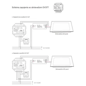 LEDprodukt LED panel 18W štvorec  0/1-10V stmievateľný - Neutrálna biela