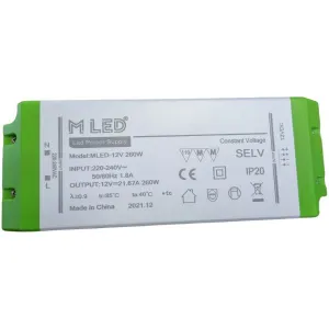 MLED LED napájací zdroj 260W, 12V - nábytkový
