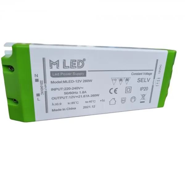 MLED LED napájací zdroj 260W, 12V - nábytkový
