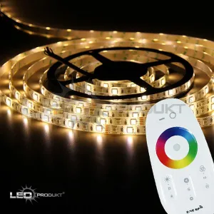 LEDprodukt 5m pásik 60LED/m SMD5050 12W/m IP65 RGB-WW (RGB+teplá biela) - Kompletná sada