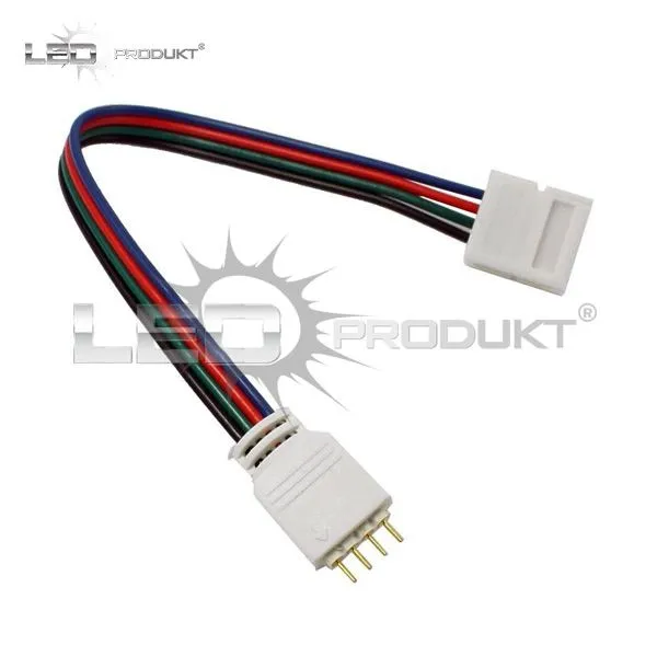 LEDprodukt RGB KLIP spojka s 15cm káblom + 4 PIN koncovka