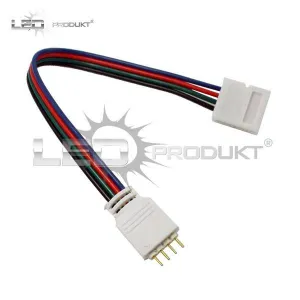 LEDprodukt RGB KLIP spojka s 15cm káblom + 4 PIN koncovka