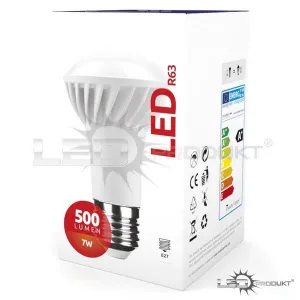 LEDprodukt LED žiarovka E27 R63 7W SMD2835 studená biela