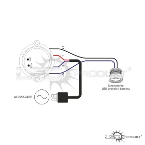 LEDprodukt RF triakový prijímač 230V zapnutie/vypnutie/stmievanie