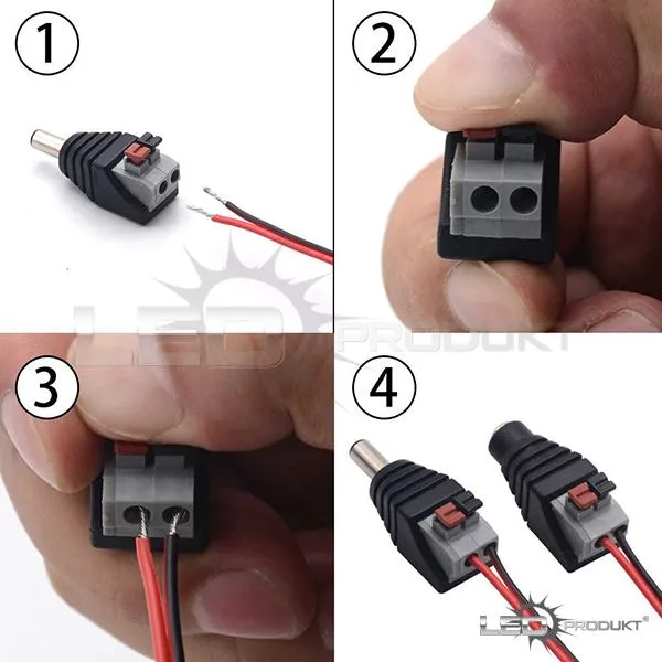 LEDprodukt DC konektor klik - samica