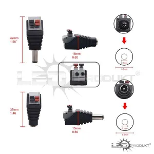 LEDprodukt DC konektor klik - samica