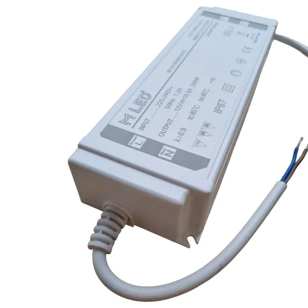 LED napájací zdroj 200W, 12V, IP67 - Vodeodolný MLED
