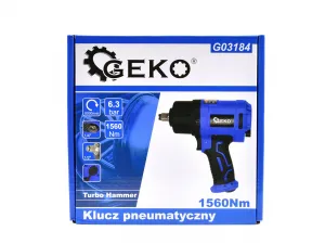 Geko Pneumatický uťahovák kľúč 1/2" 1560 Nm