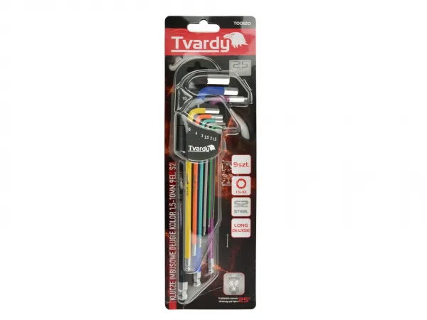 Tvardy Imbusové kľúče 1,5-10mm, 9ks
