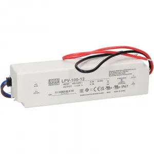 LED napájací zdroj 100W, 12V, IP67 - Vodeodolný MEAN-WELL