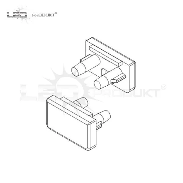 LEDprodukt Koncovky LED lišta povrch. - ÚZKA (2ks)