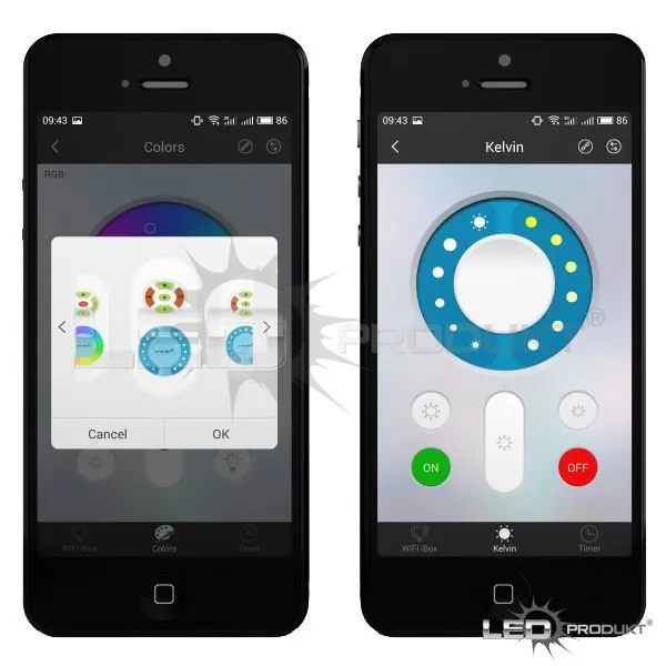 LEDprodukt LED ovládač LDPT-RF studená + teplá biela farba - 2,4GHz