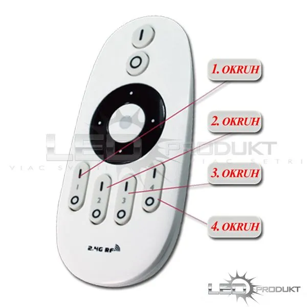 LEDprodukt LED ovládač RF6 - 4 okruhy - Dual White
