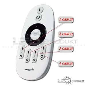 LEDprodukt LED ovládač RF6 - 4 okruhy - Dual White