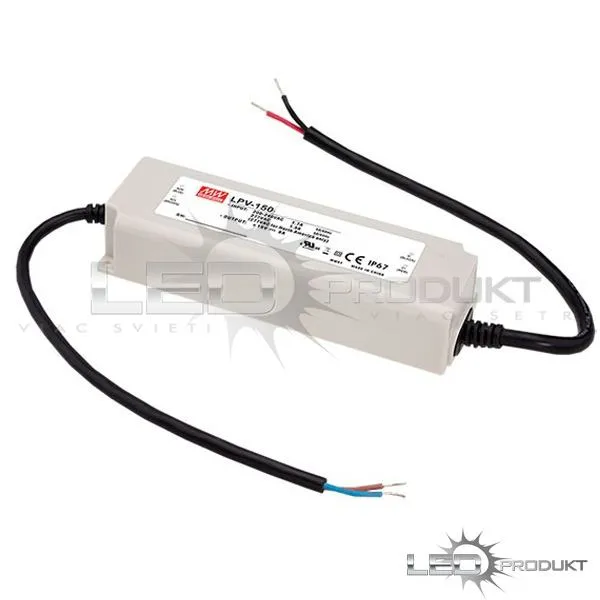 LED napájací zdroj 150W, 24V, IP67 - Vodeodolný MEAN-WELL