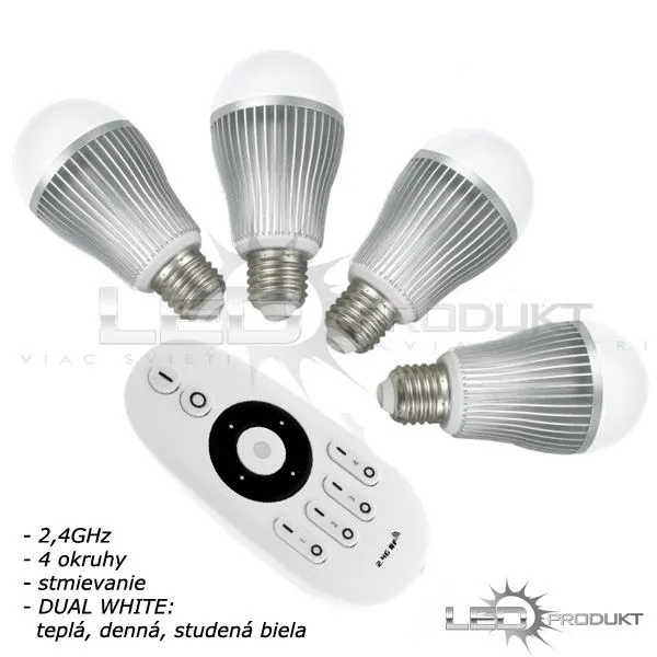 LEDprodukt LED Žiarovka 9W E27 - Dual White - Sada s ovládačom
