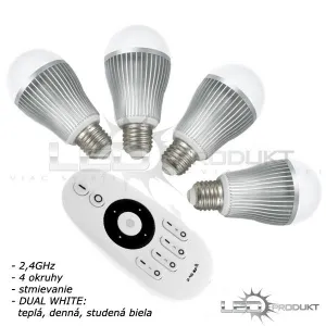 LEDprodukt LED Žiarovka 9W E27 - Dual White - Sada s ovládačom