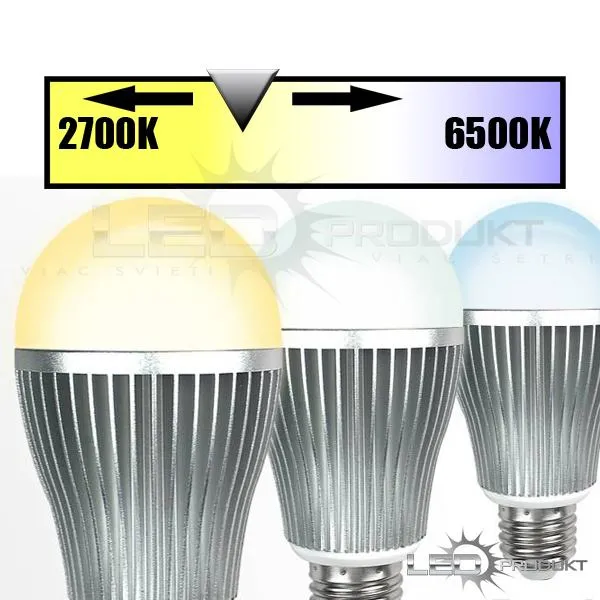 LEDprodukt LED Žiarovka 9W E27 - Dual White - Sada s ovládačom
