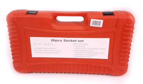 GOLA SADA 3/4 "a 1" 26 ks 21-65mm hlavice + račňa + redukcia