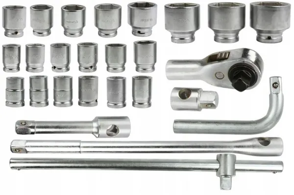 GOLA SADA 3/4 "a 1" 26 ks 21-65mm hlavice + račňa + redukcia