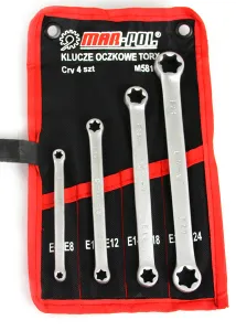 Kľúče očko torxové nástenné 4ks 6 - 24mm