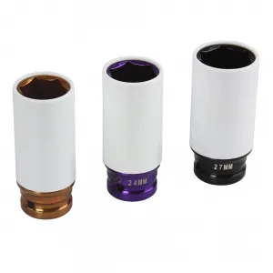 BJC Sada rázových hlavíc na ALU disky 1/2" – 7 dielna (17–27 mm), 80 mm