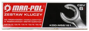 MARPOL Sada kľúčov na brzdové trubky 6dielna