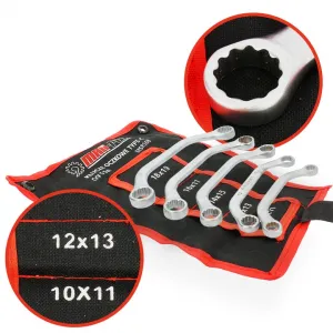 Očkové kľúče typ C CrV – sada 5 ks (10–19 mm)