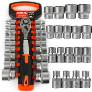 Gola sada 1/2" – 20 dielna (8–32 mm), 6-hran, 72 zubov