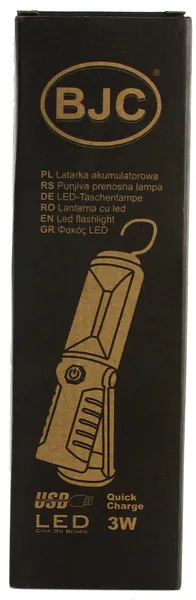Akumulátorová baterka, svietidlo, lampa LED 3W BJC